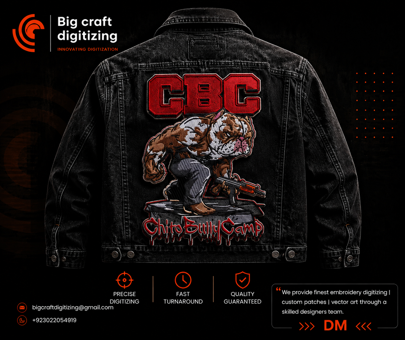 Big Craft Digitizing embroidery work