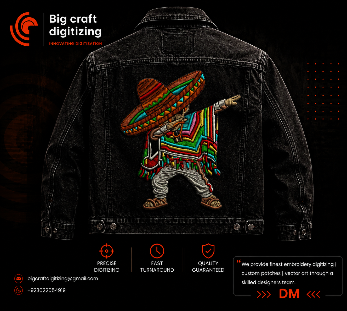 Big Craft Digitizing embroidery work
