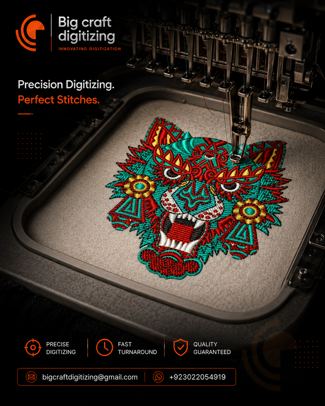 Big Craft Digitizing embroidery work