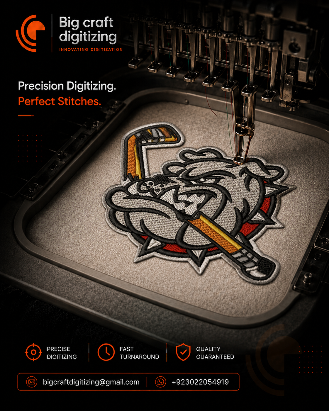 Big Craft Digitizing embroidery work