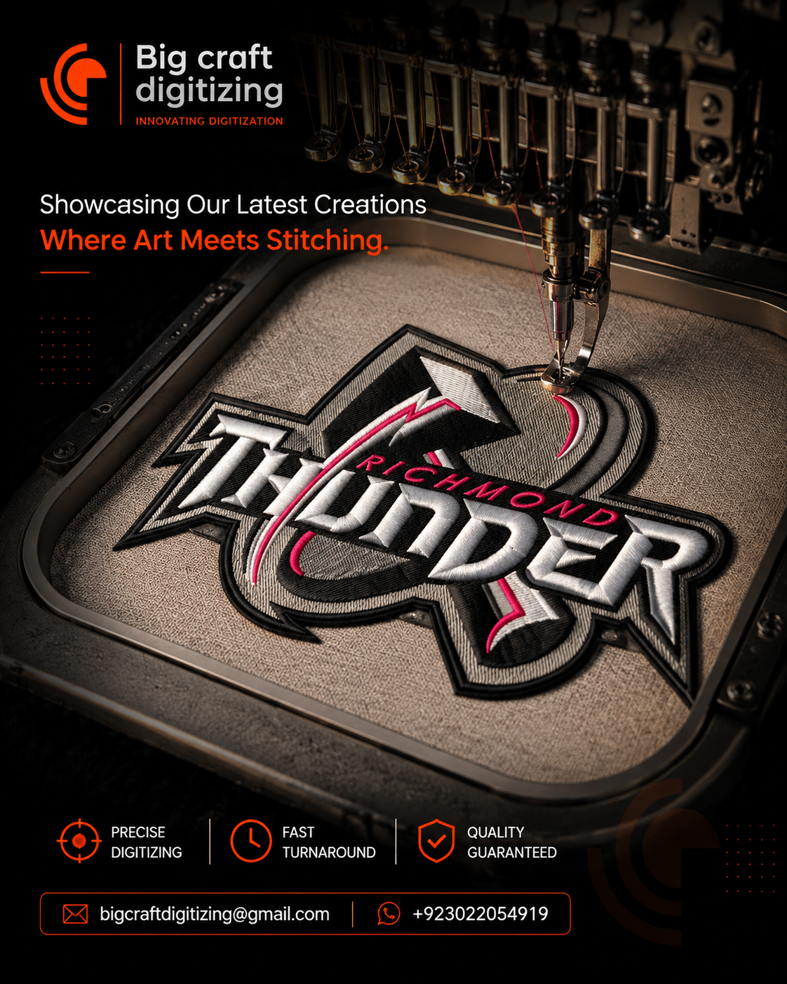 Big Craft Digitizing embroidery work