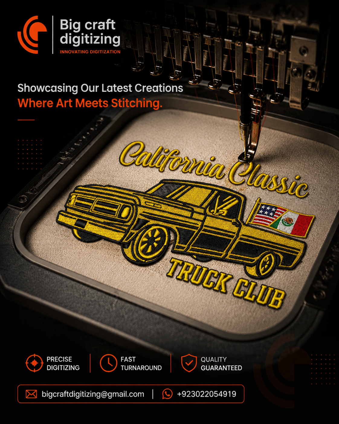 Big Craft Digitizing embroidery work