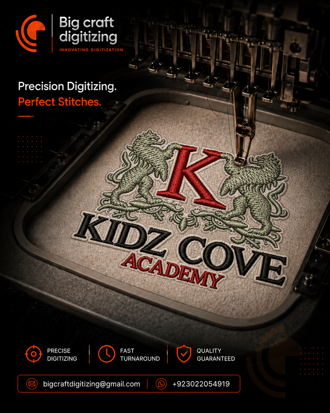 Big Craft Digitizing embroidery work