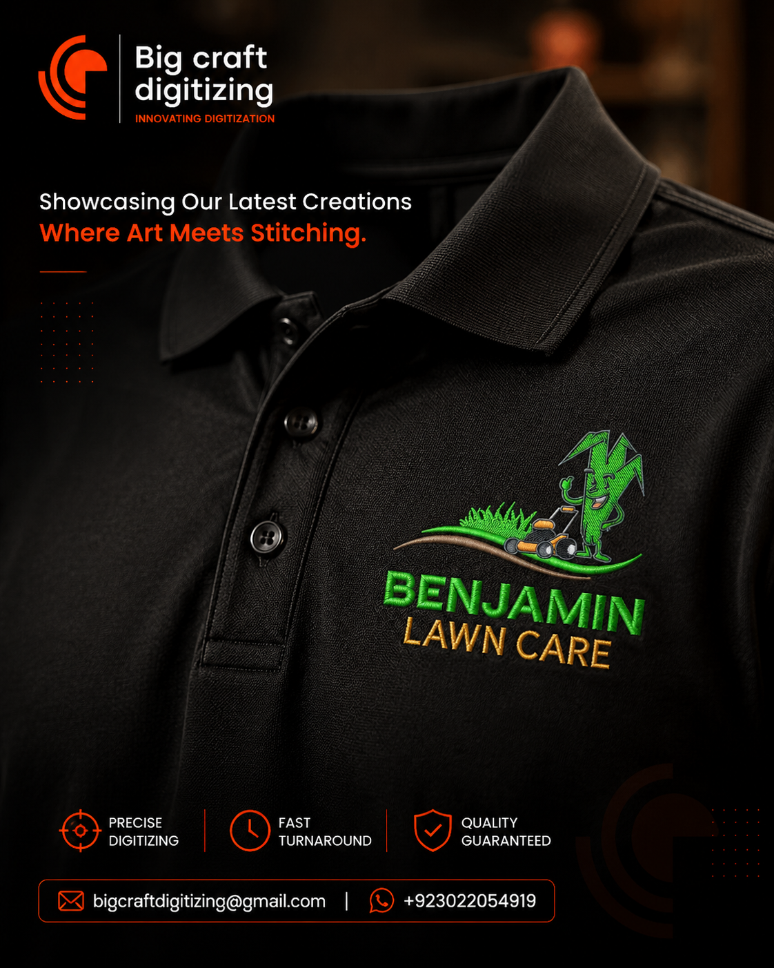 Big Craft Digitizing embroidery work