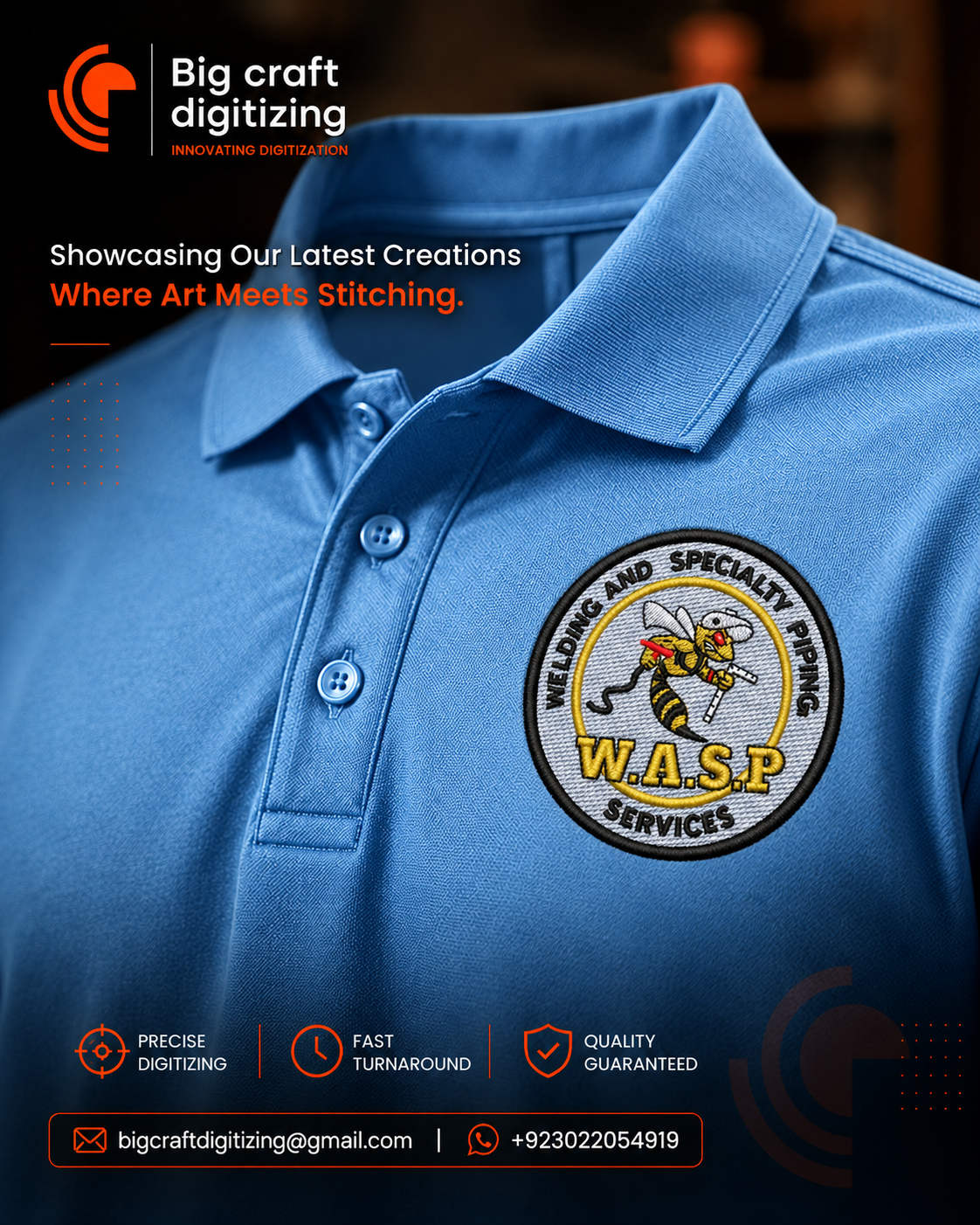 Big Craft Digitizing embroidery work